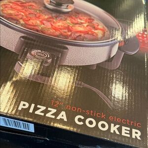 Non-Stick Electric Pizza Cooker - Black